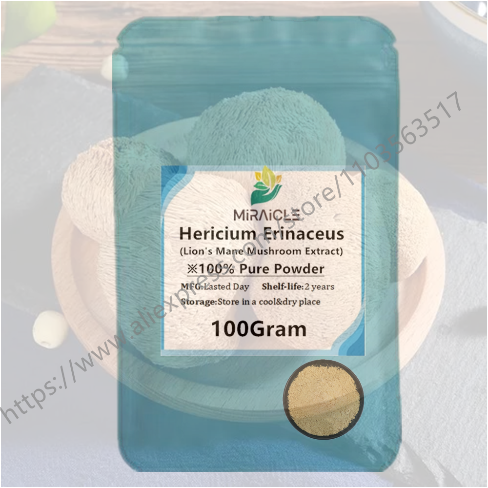 Customized 100% Pure Lions Mane Mushroom Extract Powder Packaging Bulk Hericium Erinaceus Out Packing Aluminum Foil Bag