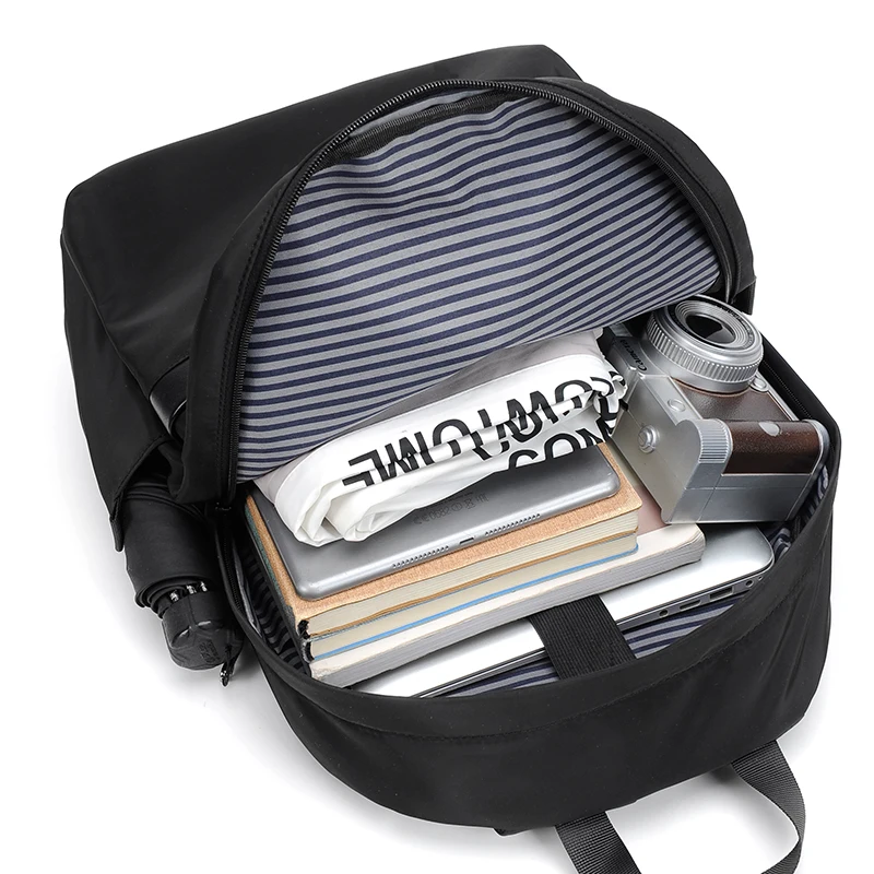 Men's casual business backpack, large capacity computer bag, waterproof fabric, suitable for daily commuting, school, travel