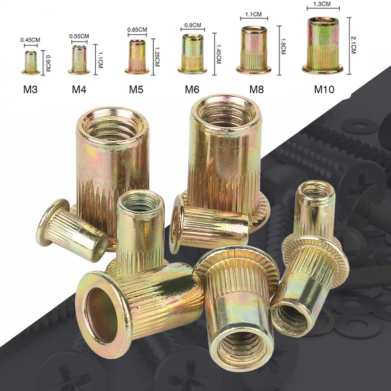 93pcs Rivet Nut Hand Threaded Rivet Nuts Gun BT605 M3 M4 M5 M6 M8 M10 Double Insert Manual Riveter Gun Riveting Rivnut Tool