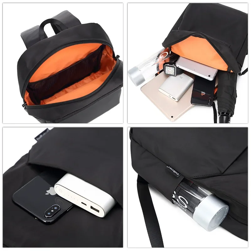Mini Canvas Herren Rucksack Mode Schwarz Rucksack Schultasche für Mann Kleiner japanischer männlicher Rucksack Reise wasserdichte Rucksäcke
