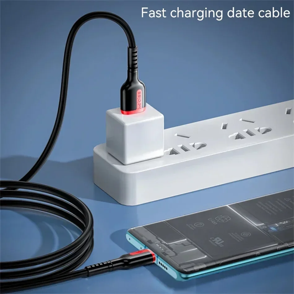 휴대폰 15 프로 맥스 샤오미 원플러스용 고속 충전 케이블, 마이크로 USB C 타입 다중 USB 충전 코드, 66W 6A, 3 in 1