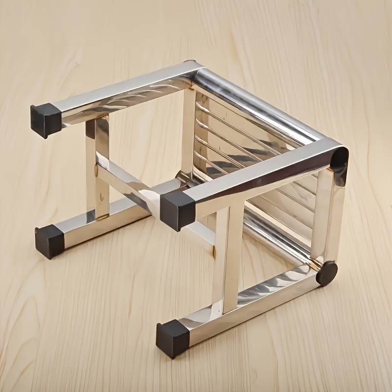 Taburete multifuncional de acero inoxidable: taburete duradero, grueso y resistente, ideal para sala de estar, baño, cocina, pasillos