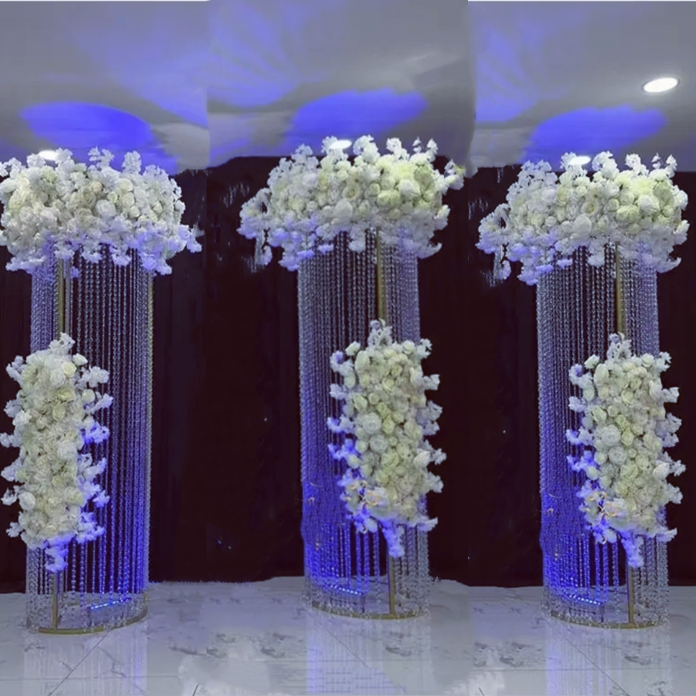 2-6 ชิ้น 200 เซนติเมตรสูงงานแต่งงาน Props ศิลปะเหล็กรอบรูปพื้นหลัง Arch ในร่มงานแต่งงานตกแต่งเวที Props