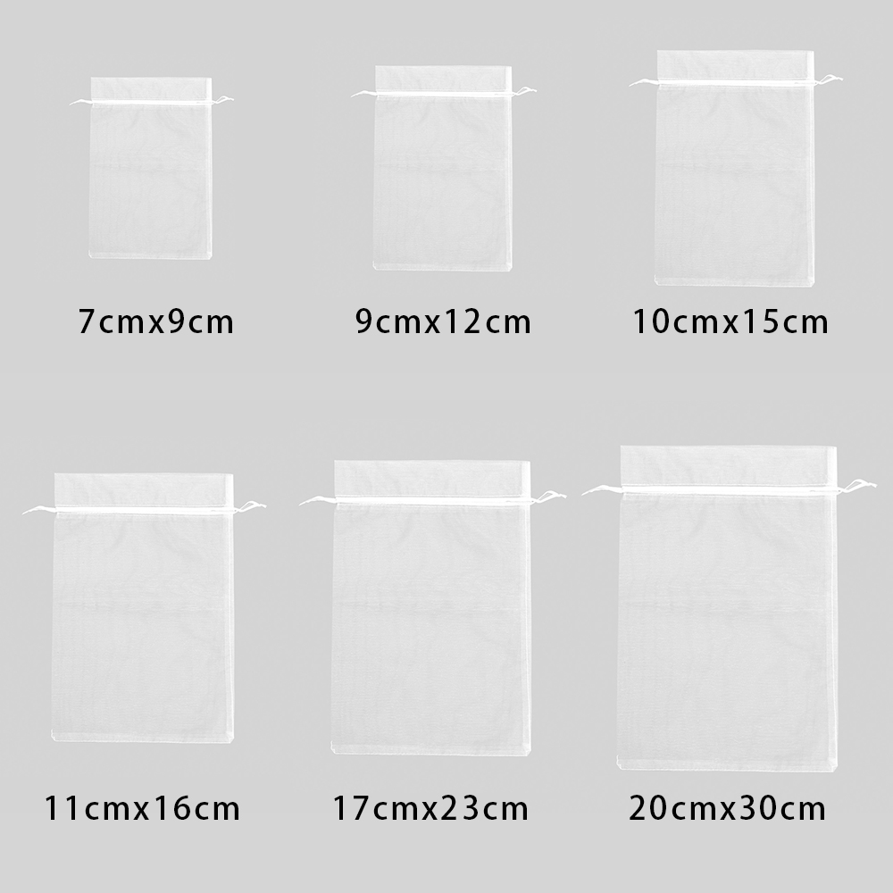 25 pçs/set organza gaze cordão saco festa fornecimento natal favor jóias embalagem malotes casamento doces bolso sacos de presente
