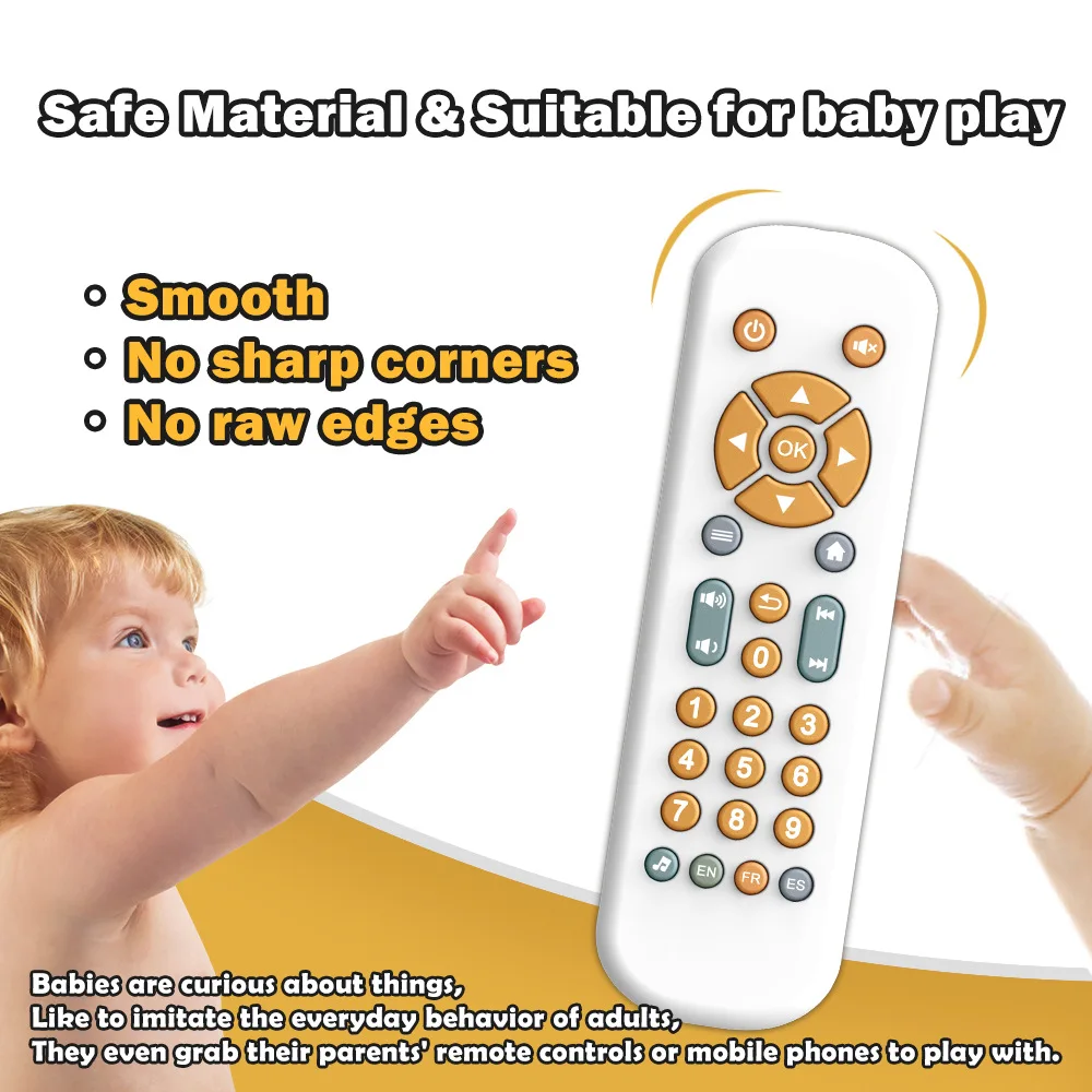Jouets télécommandés TV de Simulation infantile avec musique et lumière jouet Musical pour bébé jouets sensoriels à distance pour bébé de 1 2 3 ans