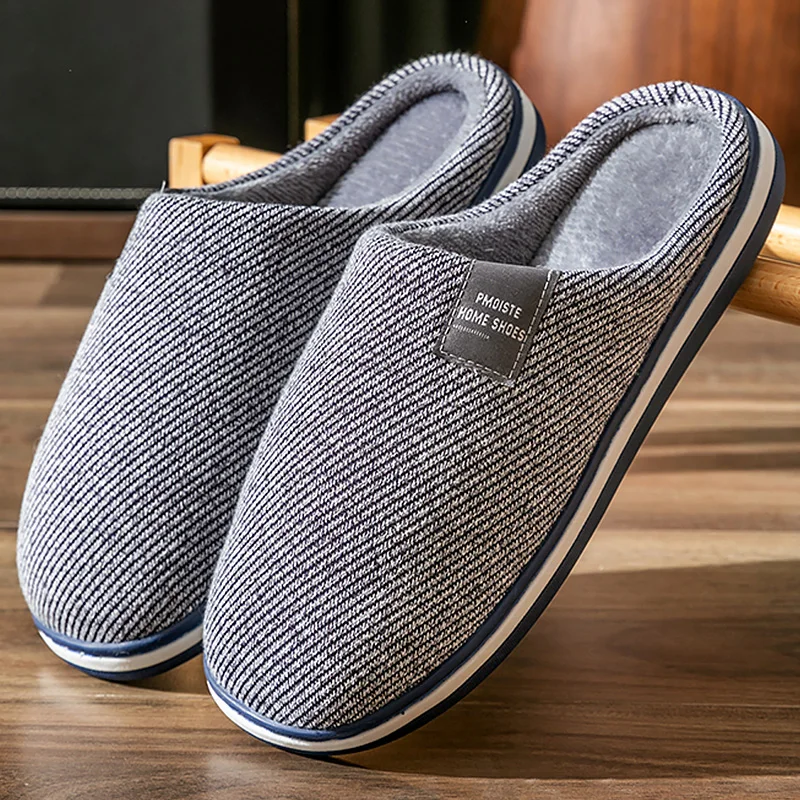 Schlafzimmer-Slipper für Herren, Memory-Schaum, warm, weich, rutschfest, verschleißfest, hochwertige Innenschuhe für Herren, luxuriös