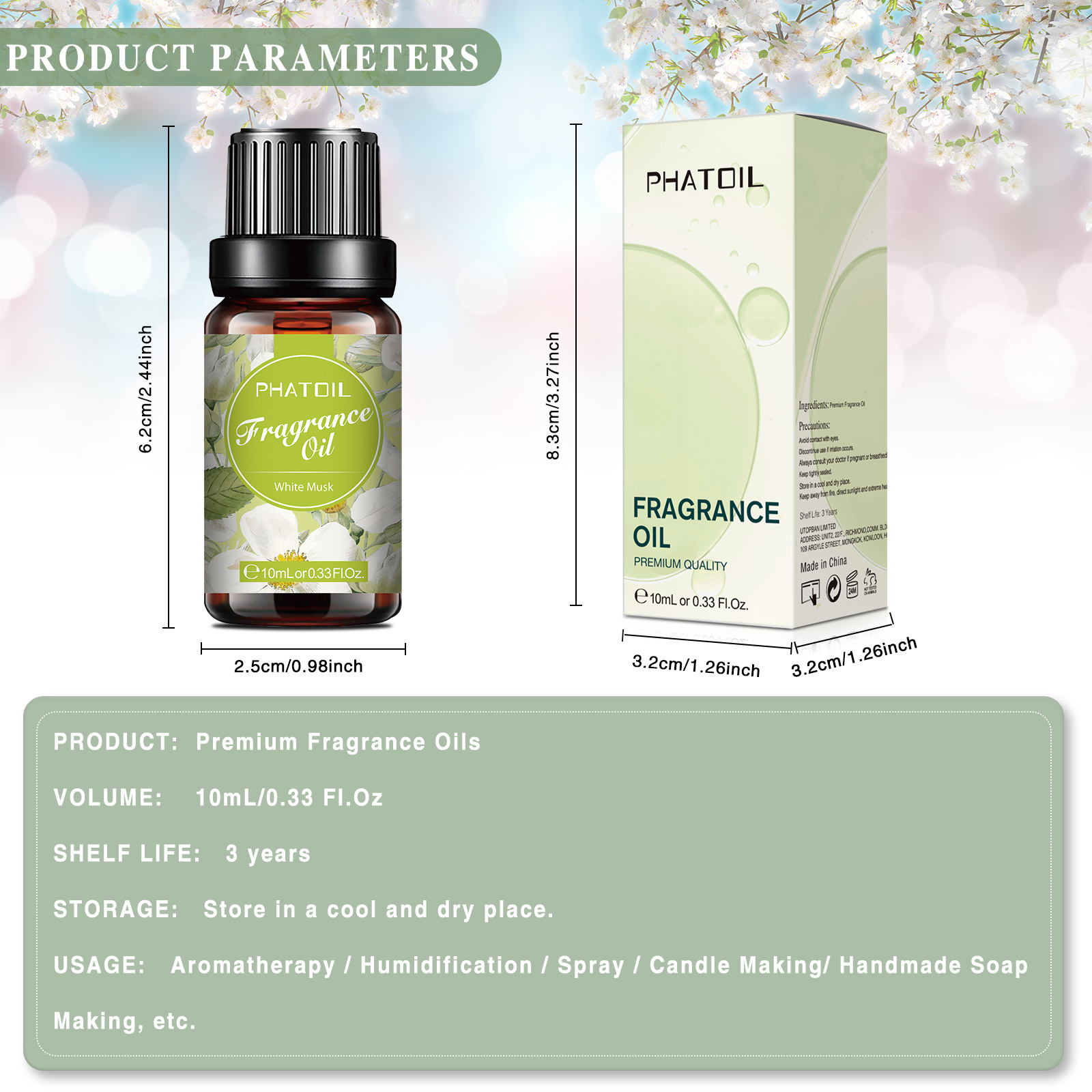PHATOIL 10ml Geurolie voor Zeep Kaarsen Maken Diffuser Kokosnoot Vanille Koffie Zwart Opium Angel La Vie Est Belle Kauwgom
