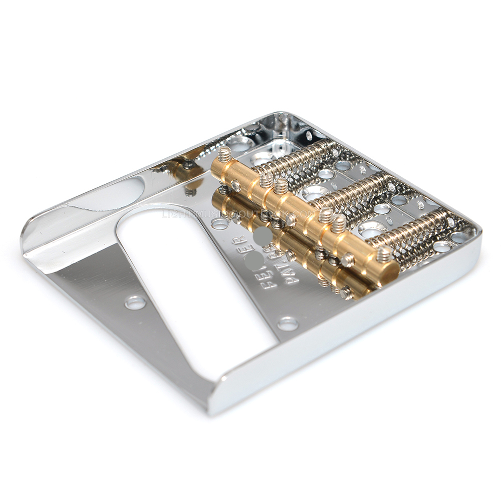 Chrome Vintage Guitar Bridge Brass Saddle Bridge With Screws For Tele Guitar