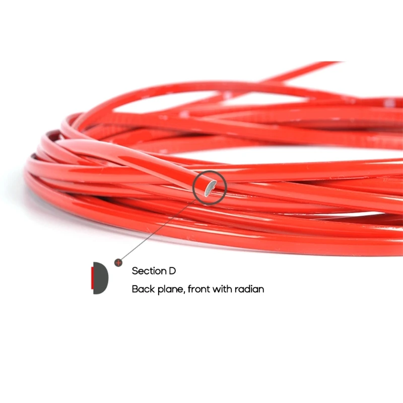 3M /5M Nhíp Ô Tô Ốp Lưng Tự Dán Trang Trí Màu Đỏ Dây Dày Chất Liệu PVC Để Ngăn Ngừa Cơ Thể trầy Xước Trang Trí Phụ Kiện Ô Tô