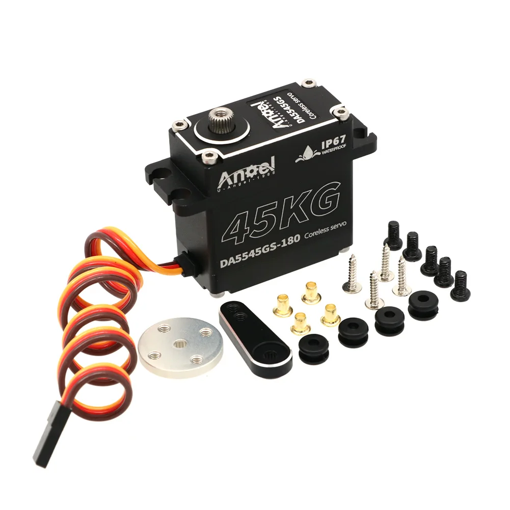 UAngel Waterdichte Servo 35KG 45KG 55KG Aluminium behuizing Digitale Metal Gear HV Coreless Servo voor 1/8 1/10 RC Auto Vrachtwagen Crawler Boot