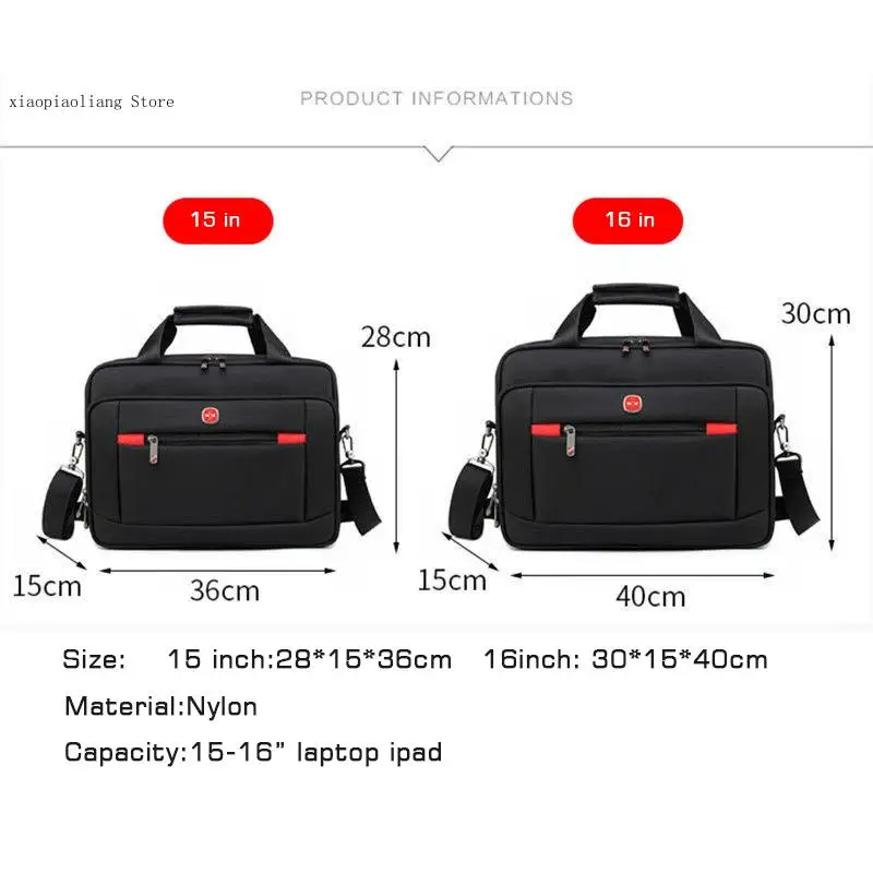Borsa a tracolla per Computer con protezione multifunzionale Casual da lavoro in materiale di Nylon da uomo