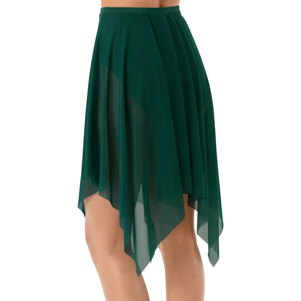 MiDee ตาข่าย Wraps บัลเล่ต์ Classwear กระโปรงเต้นรําการแข่งขันเสื้อผ้าเอวยางยืด Non-กางเกงที่แนบมา