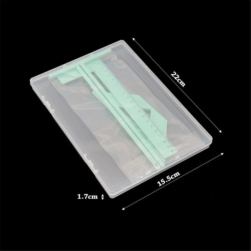 Buchbindelineal, L-förmiges Lineal, T-förmiges Lineal, Abstandsführung, Eckenschneide-Quadrat-Set für die Herstellung von