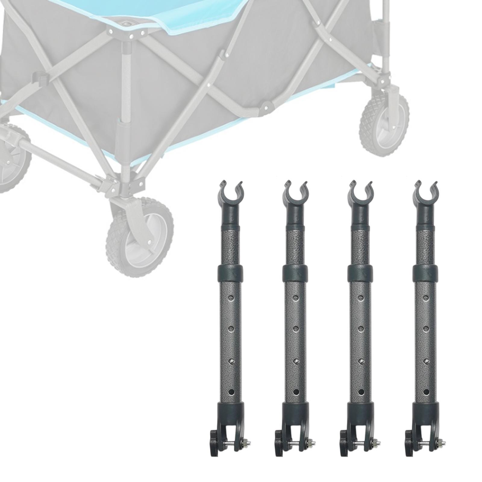 4 Buah Kaki Meja Teleskopik Tabung Penyangga Meja Keranjang Berkemah untuk Halaman Belakang