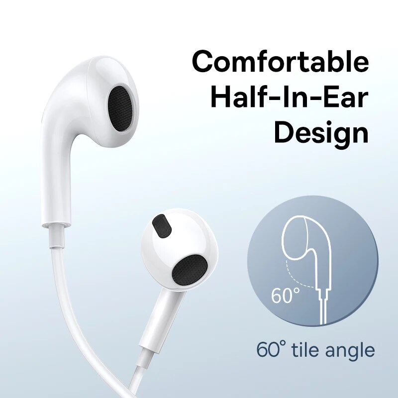 Baseus C17 In-Ear-Kopfhörer mit Kabel für Xiaomi Samsung NOTE 10 NOTE 20 S21 S20 Handy-Kopfhörer mit Mikrofon, kabelgebundene Headsets