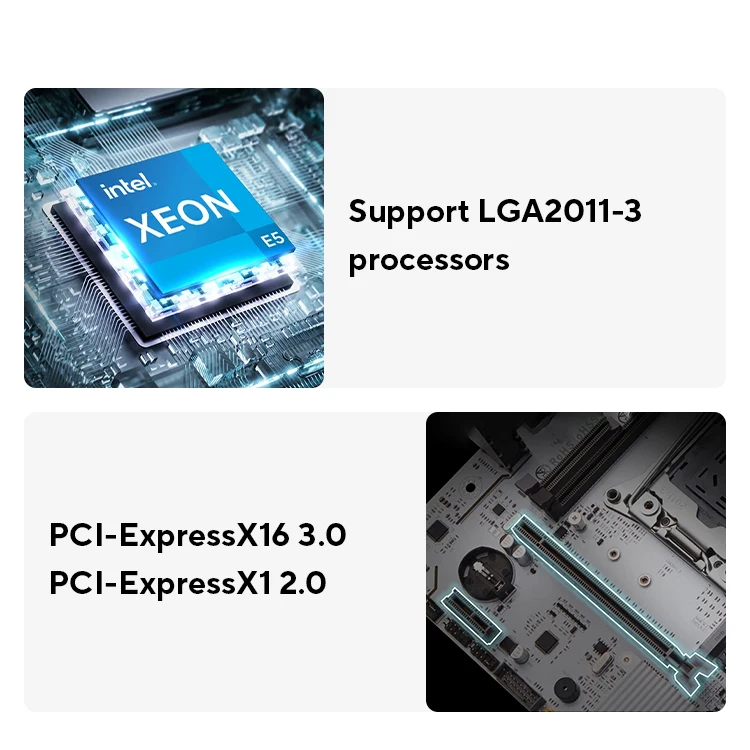 Scheda madre QIYIDA X99 D4 LGA 2011 3 con slot M.2 Supporto X99 C612chip Memoria DDR4 SATA3.0 USB3.0 PCI16X