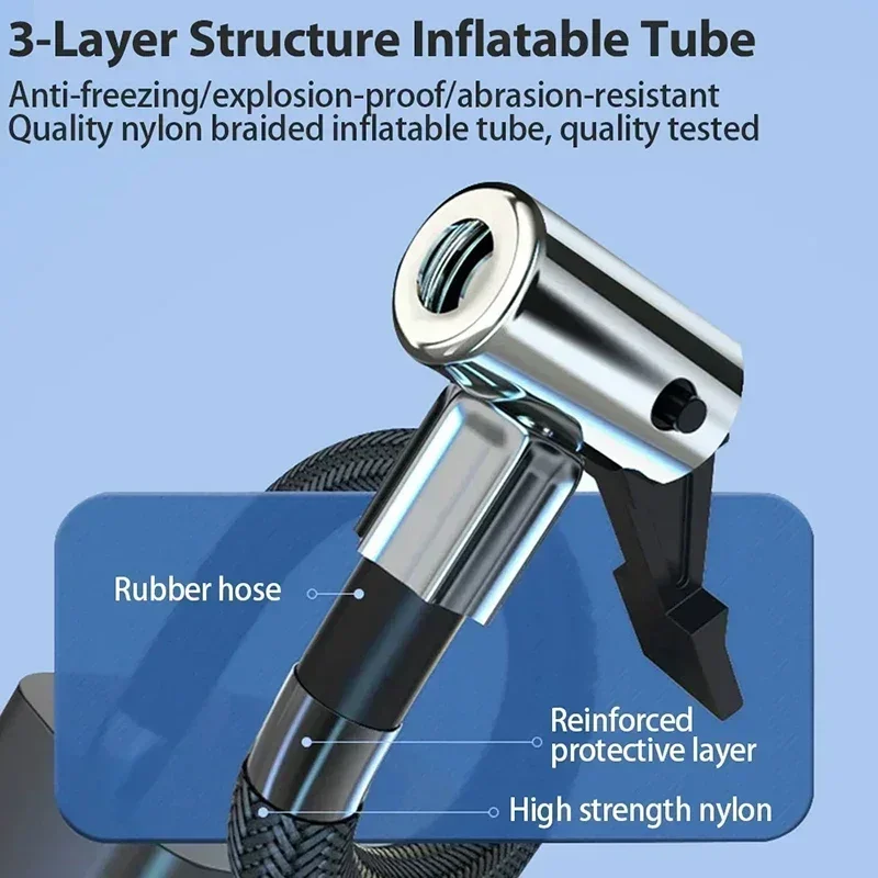 แบบพกพายางรถปั๊มลมยาง Inflator ปั๊มเครื่องอัดอากาศ ﻿   สําหรับรถยนต์ยางจักรยานไฟฟ้าจักรยานเสือภูเขายางบอล