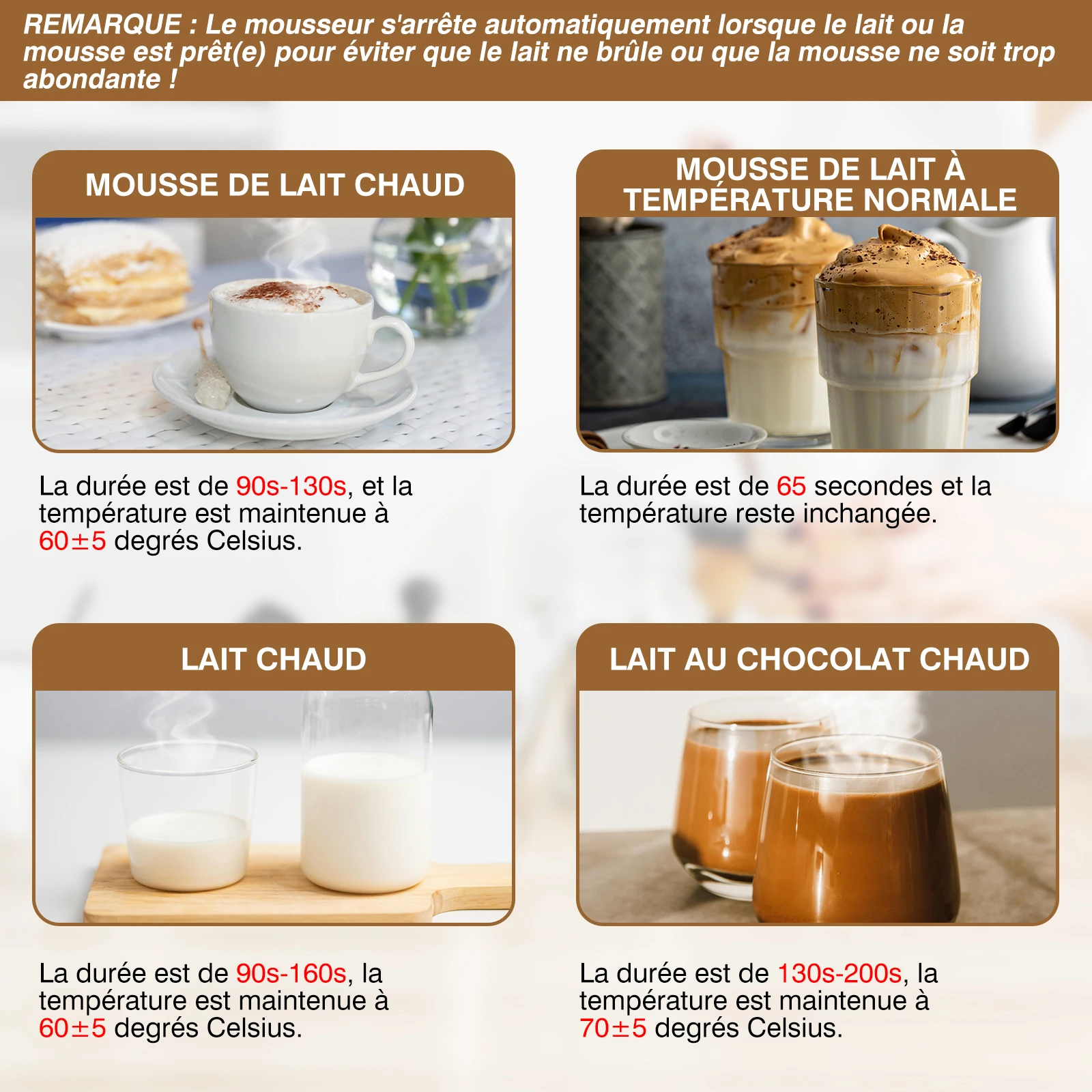 DayPlus 4 en 1 1500W électrique entièrement automatique lait mousseur, machine à mousser à vapeur, 600ml latte café chaud et froid mousseur Crème de lait, vaporisateur de lait, chauffe - lait et réchauffeur