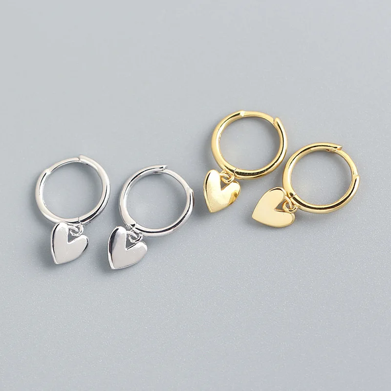 Chất Liệu Bạc 925 Trái Tim Tua Rua Bông Tai Charm Nữ Mạ Vàng Smiple Mỹ Trang Sức Ngăn Ngừa Dị Ứng Đảng Phụ Kiện Quà Tặng