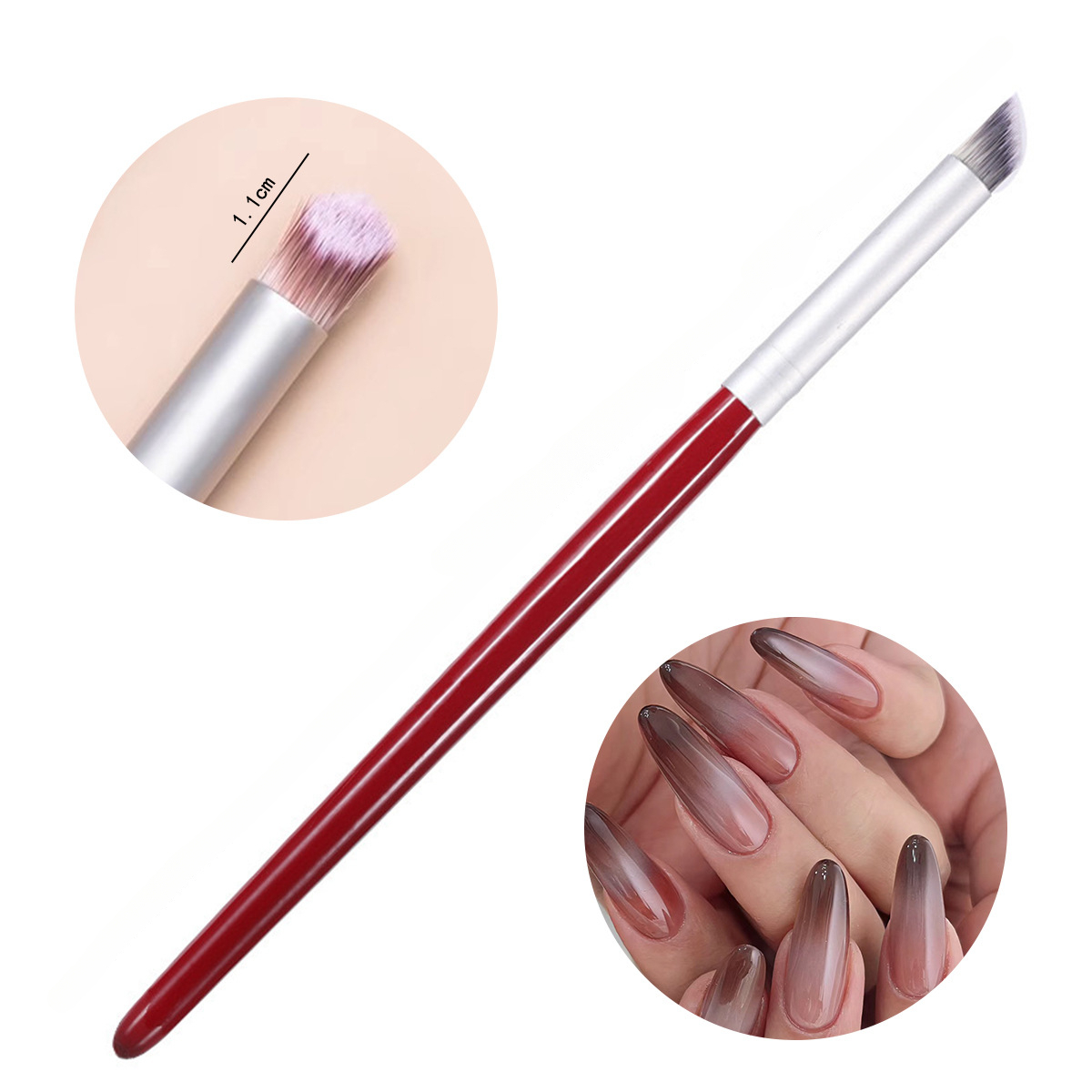 Gradientowe rozmazywanie pędzel do paznokci pędzle artystyczne do Manicure lakier żelowy Uv rysuj farbę drewniany długopis narzędzia do paznokci zestaw akcesoriów