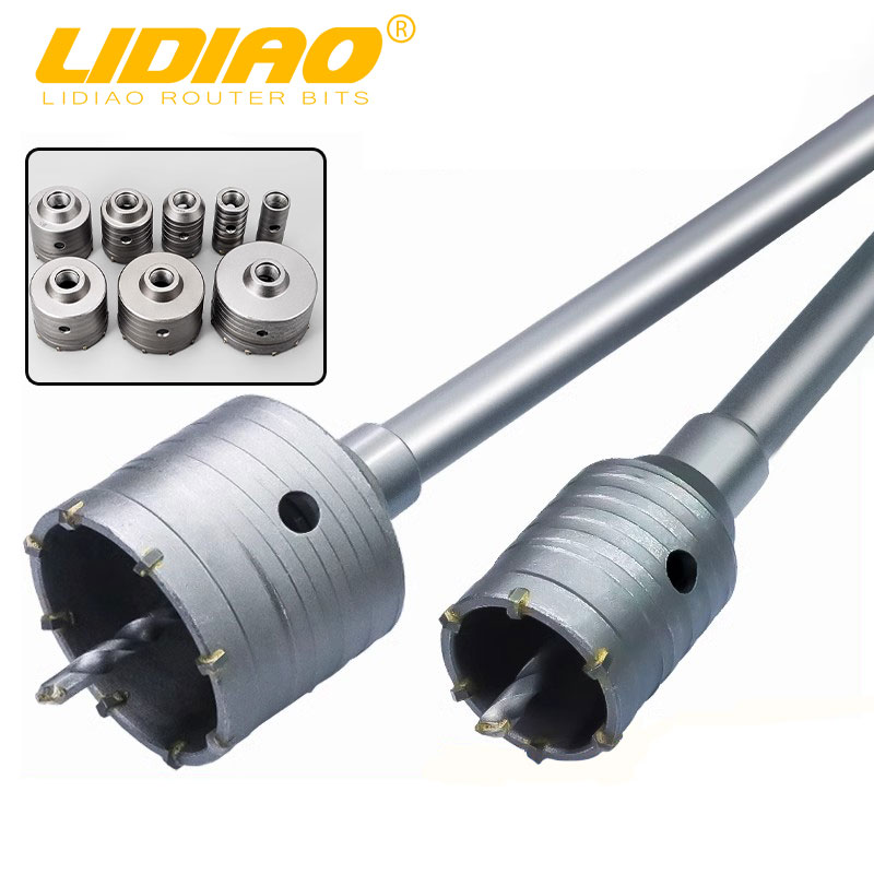 LIDIAO 30-120 мм SDS Plus перфораторы настенная кольцевая пила набор сверл режущие инструменты сверло с круглым хвостовиком для бетона кирпича камня