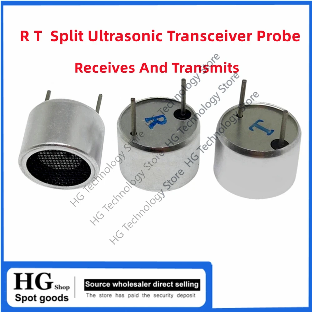 10 unids/lote TCT40 10mm 40KHZ 10mm sonda sensor ultrasónico 40KHz recepción y transmisión carcasa de metal negro dividida rango TCT10