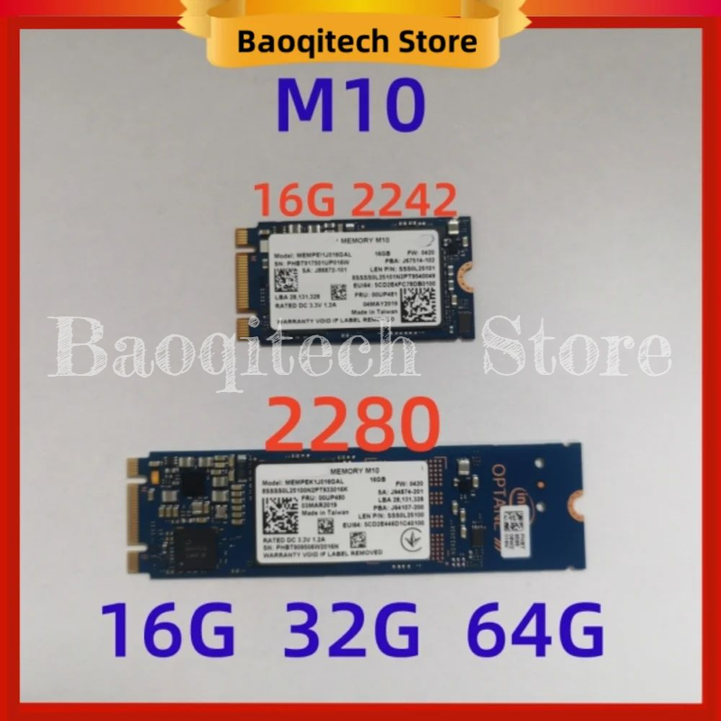 Nuevo Original M10 M.2 2280 SSD 32GB 16GB PCIe M.2 2242 3,0 3D Xpoint NVMe unidad interna de estado sólido para memoria Intel Optane