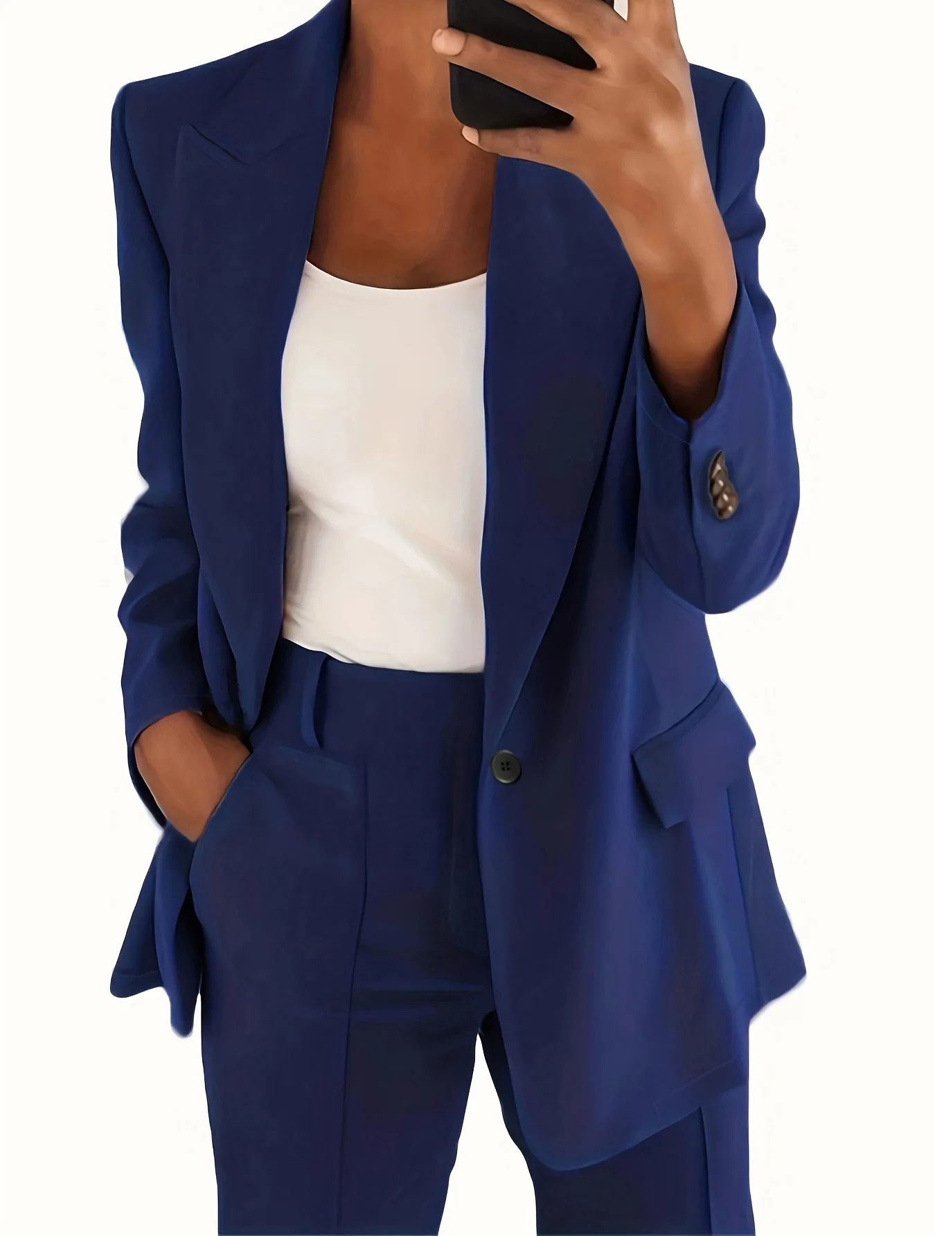2025S-5XL frauen Blazer Casual Langarm Top Einfarbig Anzug Kragen Taste Einfache Temperament Pendler Plus Größe Blazer
