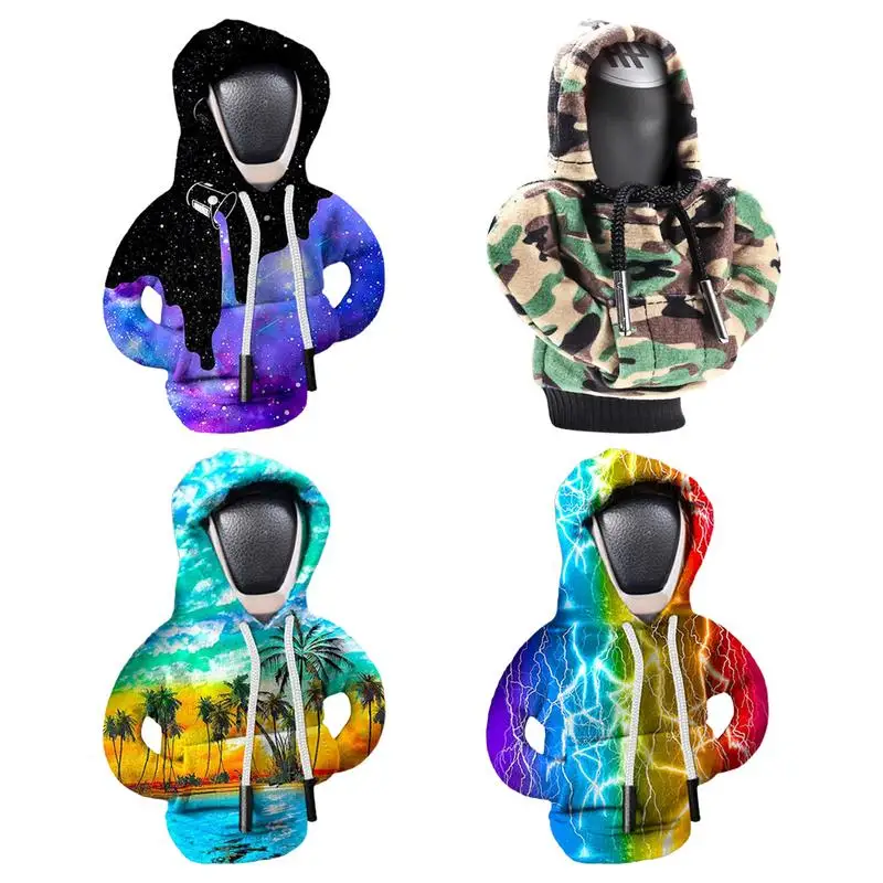 Hoodie Car Gear Shift Lever Cover Change Lever Sweatshirt Gearshift Cover Hoodie Gear Knob Sweater Car Interior  Decorations