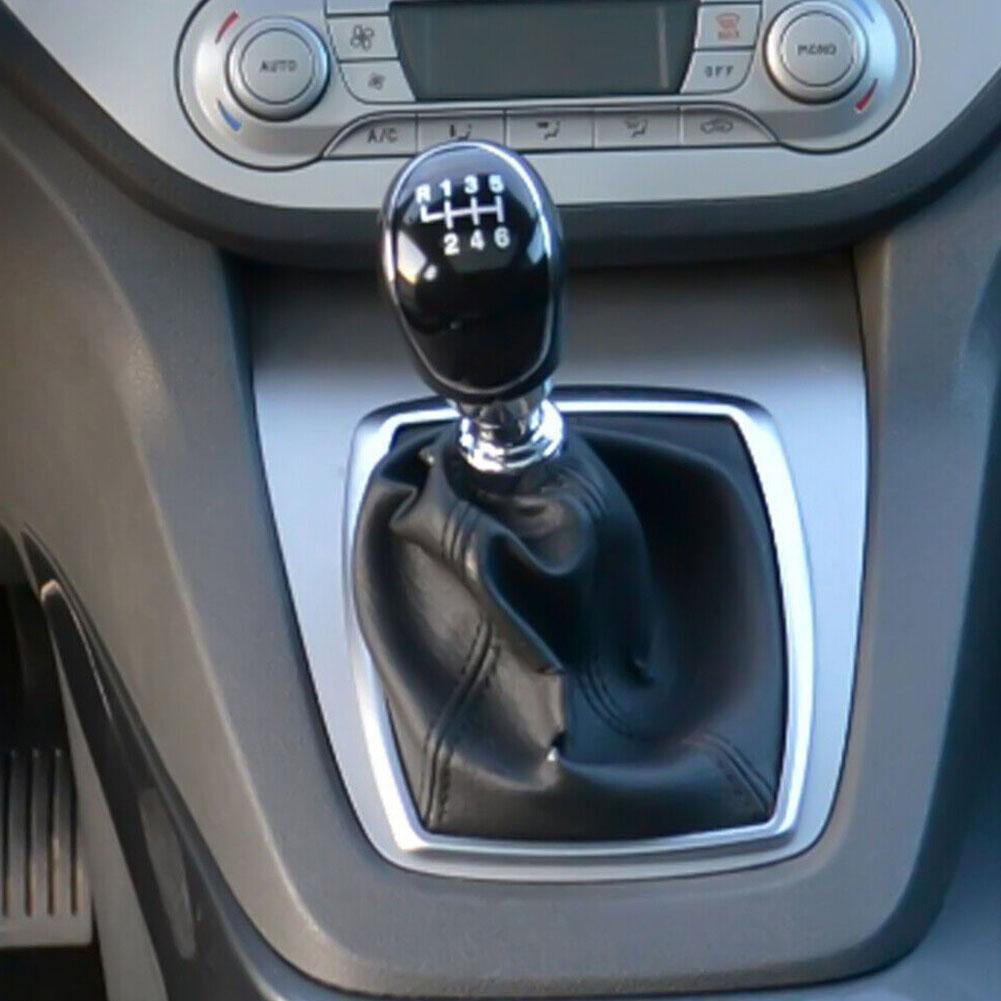 Gałka dźwigni zmiany biegów 5/6 prędkości do FORD Mondeo Mk4 S-Max C-Max Focus Mk2 Kuga Skórzana dźwignia zmiany biegów Ramię Headball Akcesoria samochodowe