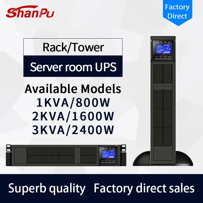 ผู้ผลิต OEM ขนาดเล็ก 2U/3U Single Phase Rack Mount ออนไลน์ 1kva 2kva 3kva Ups ยอมรับ