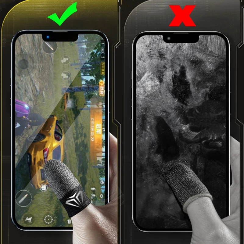ถุงมือปลายนิ้วเกมมือถือ 2 ชิ้นกันเหงื่อกันลื่นหน้าจอสัมผัสปลอกนิ้วระบายอากาศสำหรับเล่นเกมปลายนิ้วสำหรับนักเล่นเกม