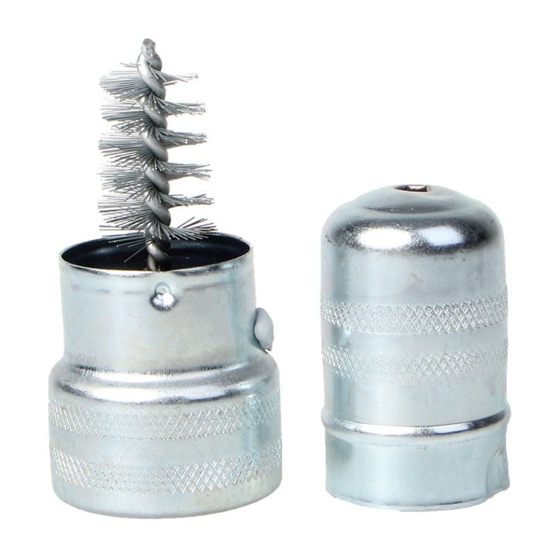 Herramienta limpiadora de terminales de poste de batería plateada para vehículo de coche, cepillo de acero inoxidable U90C