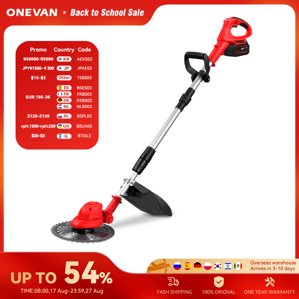 10 дюймов 4000 Вт бесщеточная электрическая газонокосилка 36000 об/мин триммер для травы регулируемая длина садовые инструменты для Makita 18 В аккумуляторные штифты