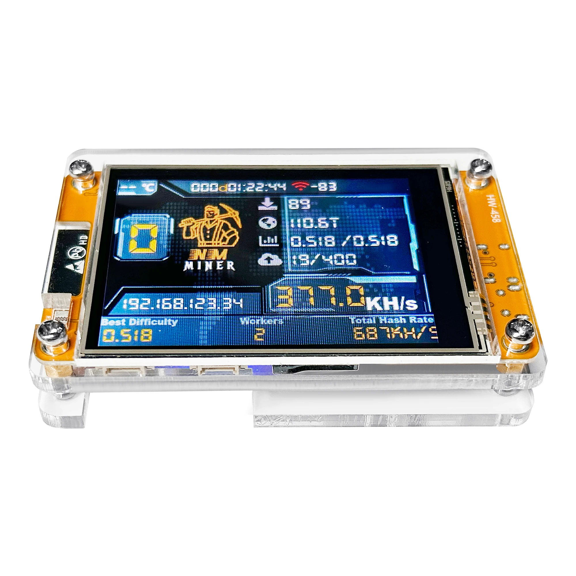 NMMiner NerdMiner CYD Hashrate 377KH/s Lucky Miner ESP32-2432S028 2.8 นิ้วราคาถูก Yello จอแสดงผล Crypto Solo หวย Bitcoin DROOM