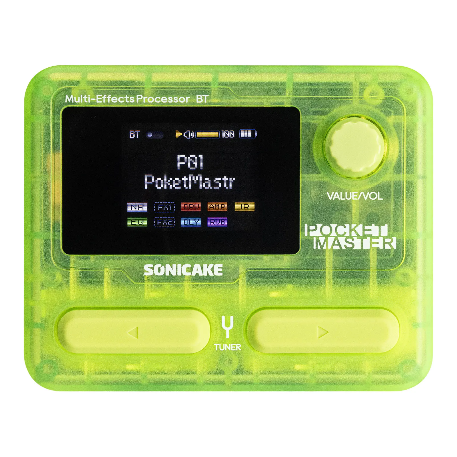 SONICAKE Pocket Master funda colorida versión Global en inglés amplificador de bajo de guitarra más de 100 Pedal multiefectos Control de aplicación recargable