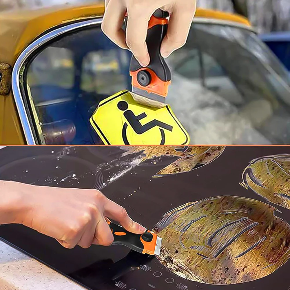 Squeegee Clean Glasses Scraper Tool Window Cleaning Car Wrap Glass Ceramic Glue De-icing Kitchen Household Window Ice