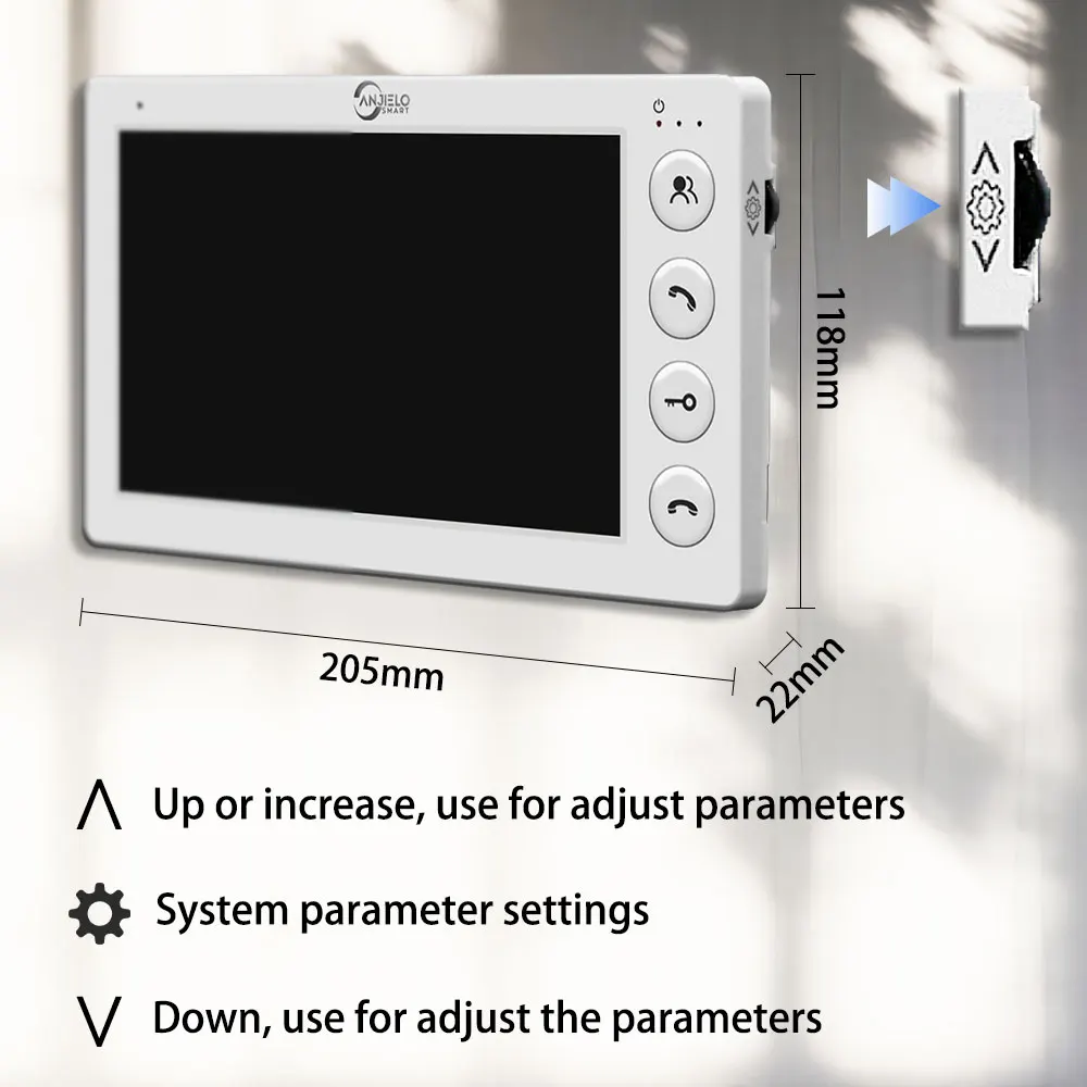 Campainha Video Intercom com Desbloqueio De Cartão RFID, Campainha De Vídeo, Multi Apartamento, 4 Com Fio, 2 Unidade, 7"