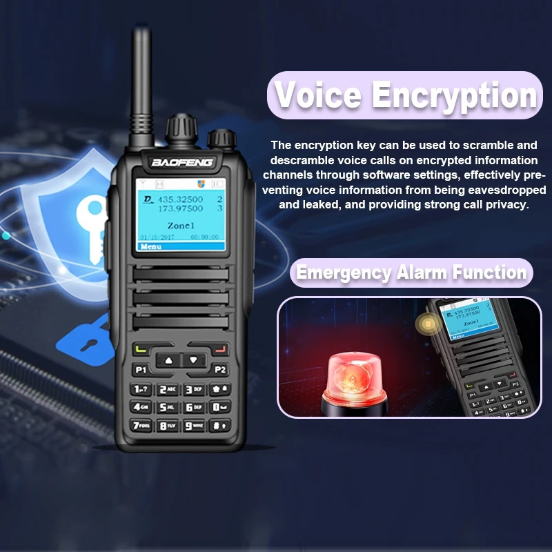 Baofeng DMR DM 1701 Digital Walkie Talkie Dual Mode Analog Two Way วิทยุเปิด GD77 Dual Time Slot ชั้น 1 + 2 Ham วิทยุยาว