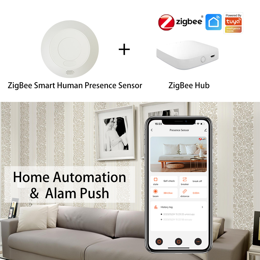 ZigBee 3,0/Wifi 24G MmWave Radar Menschliche Anwesenheit Motion Sensor Für Licht Schalter Helligkeit Erkennung 110/220V tuya Smart Leben Zuhause
