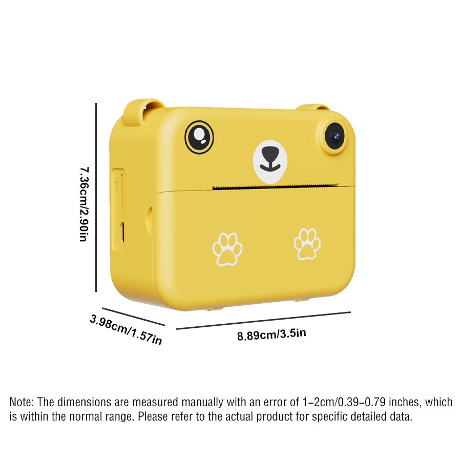 Cyfrowy aparat fotograficzny dla dzieci Natychmiastowy nadruk zdjęć Rejestrator wideo HD 1080P Mini drukarka termiczna Edukacyjne prezenty urodzinowe