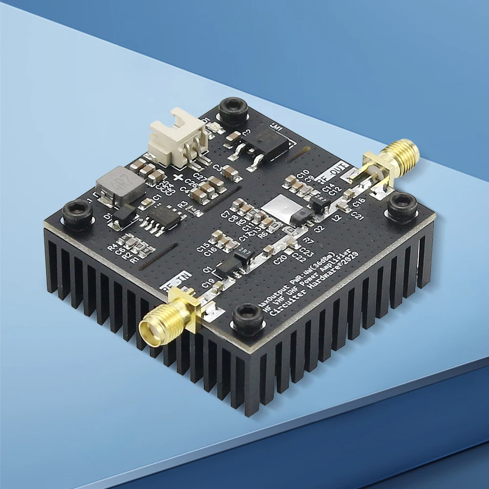 0,5-800 MHz RF Power Verstärker HF VHF UHF RF Sender power verstärker DC15-30V 15 W 40dB gewinn Für Ham Radio RF Verstärker Modul