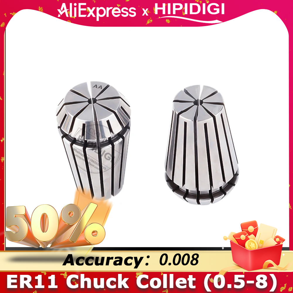 Цанговый патрон ER11 Цанговый патрон Точность 0,008 мм AA 0,8-8 мм er11 Цанговый патрон Кронштейн Инструмент Фреза Держатель инструмента