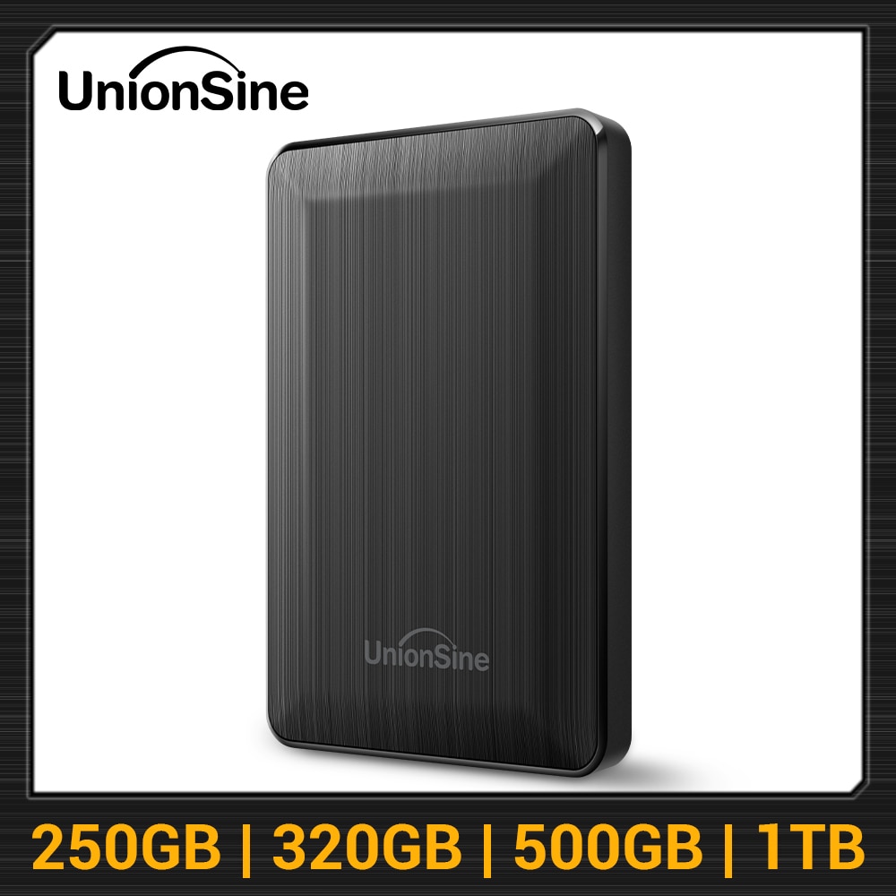 UnionSine HDD 2,5-calowy przenośny zewnętrzny dysk twardy 250 GB 320 GB 500 GB 1 TB pamięć USB3.0 kompatybilna z komputerem PC Mac Desktop MacBook