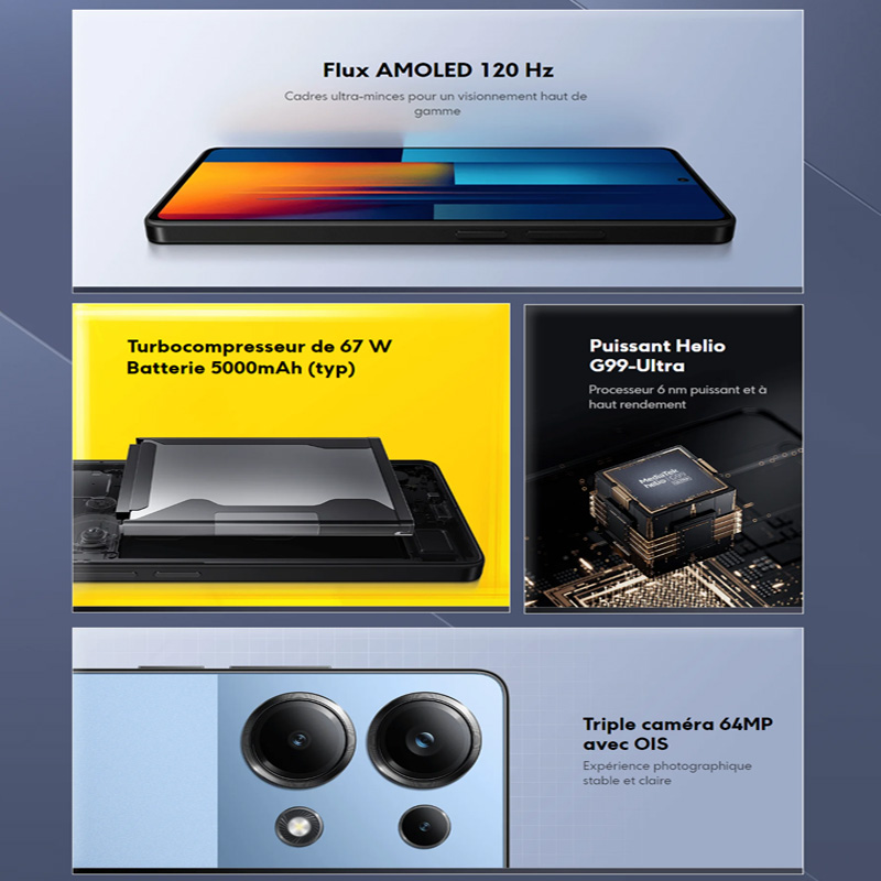 【Weltpremiere】POCO M6 Pro Smartphone 5000mA 67W kabelgebundenes Laden Helio G99 Ultra 6.67 Flow AMOLED 120Hz AMOLED 64MP Kamera NFC