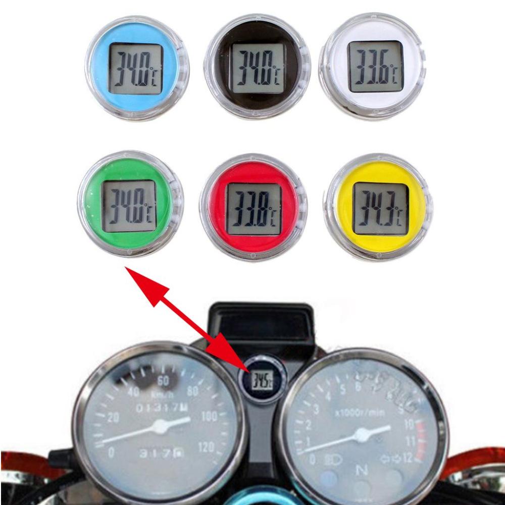 1 Uds. Mini termómetro Digital adhesivo impermeable para motocicleta montaje Celsius termómetro Digital para motocicleta accesorios para motocicleta