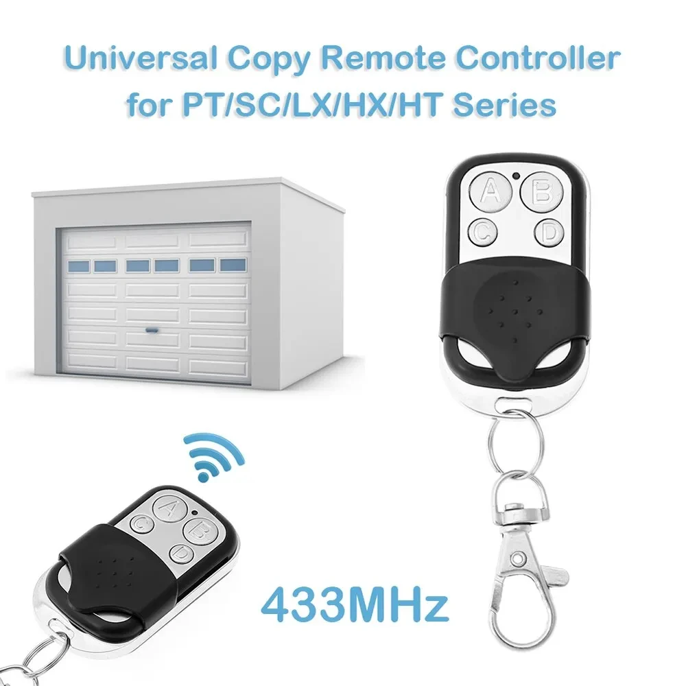 Clon de 433MHZ, código rodante de aprendizaje fijo, abridor de puerta de garaje Universal de 4 botones, duplicador de Control remoto para garaje