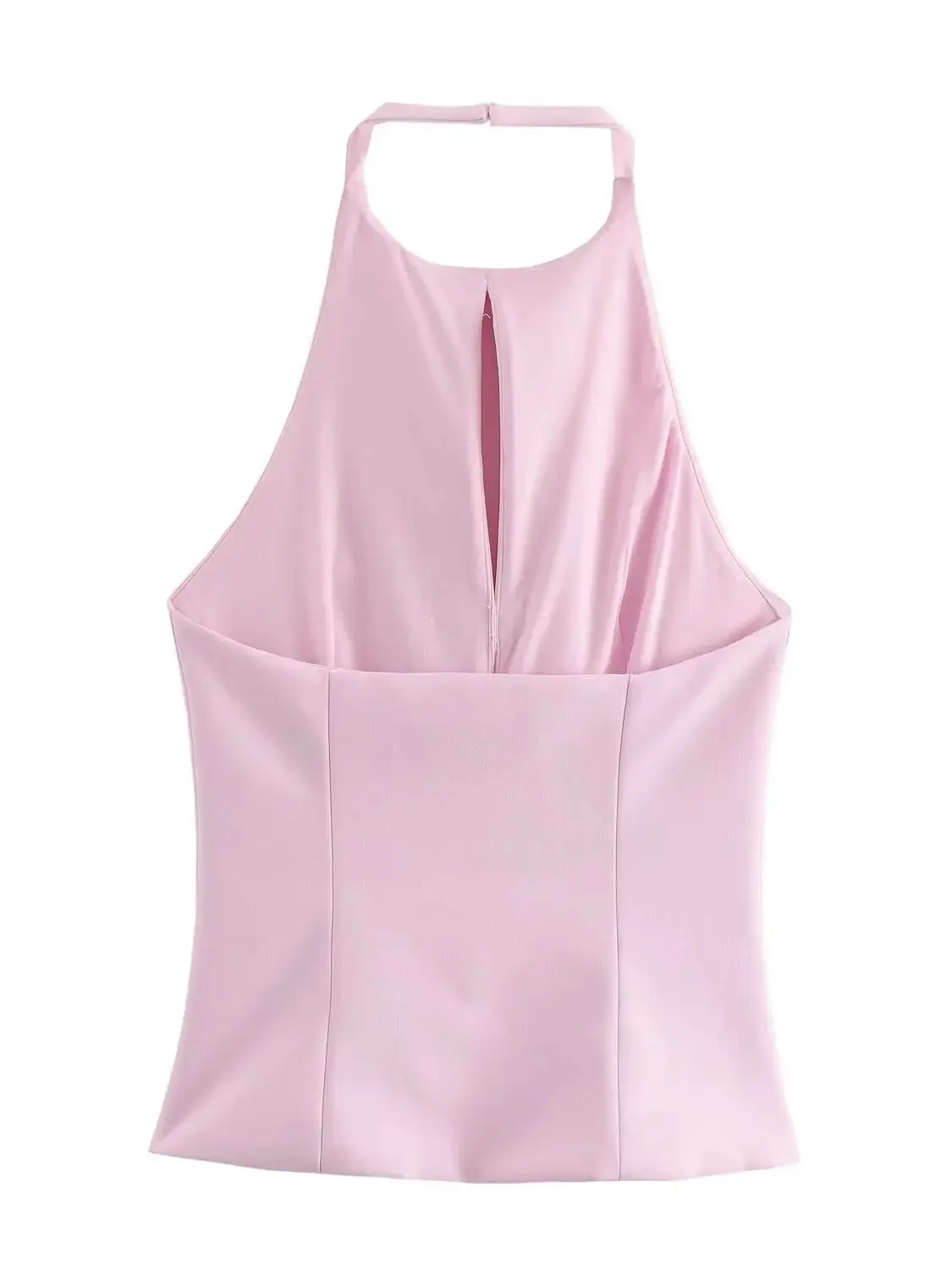 XNWMNZ-Top con cuello halter y lazos para mujer, Top versátil con espalda descubierta y recortes, moda 2024