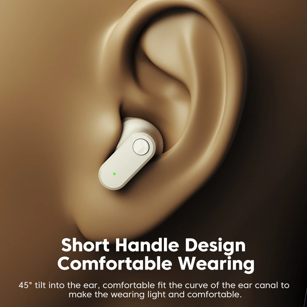 Toocki EJ05 auriculares inalámbricos TWS Bluetooth 5,3 auriculares Mini 3D estéreo de alta fidelidad con micrófono para teléfono móvil Android