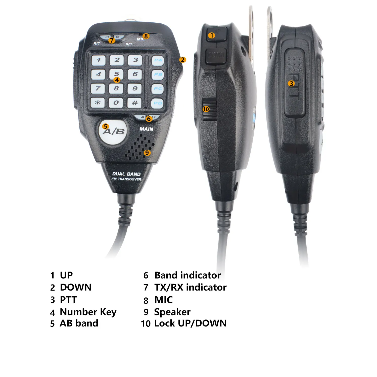 AnyTone Walkie Talkie GMRS AT-778UV AT-778UVII 136-174 & 400-490MHz 25W Dual Band VOX Analog Mobile Radio  Color Display